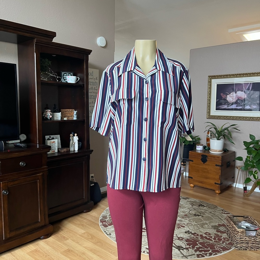 Notations Multicolor Striped Blouse - image 5